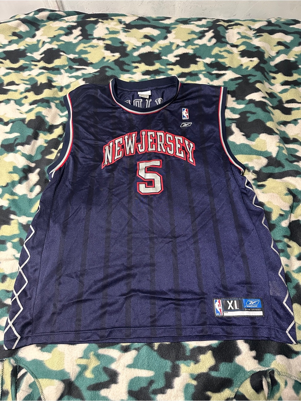 Reebok Jason Kidd #5 New Jersey Nets Jersey